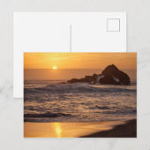 Carte Postale Coucher Du Soleil Sur La Plage De Pfeiffer (Devant / Derrière)