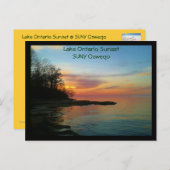 Carte Postale Coucher du soleil sur le lac Ontario (Devant / Derrière)