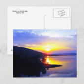 Carte Postale Coucher du soleil sur le lac Sardis (Devant / Derrière)