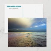 Carte Postale Coucher du soleil sur une plage d'Anna Maria (Devant / Derrière)