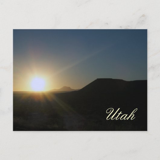 Carte Postale coucher du soleil : utah (Devant)