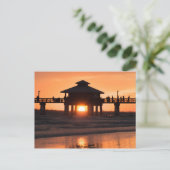 Carte Postale Coucoucher du soleil de Fort Myers Pier (Debout devant)