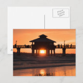Carte Postale Coucoucher du soleil de Fort Myers Pier (Devant / Derrière)