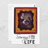 Carte Postale Coudre Est Ma Vie (Devant / Derrière)