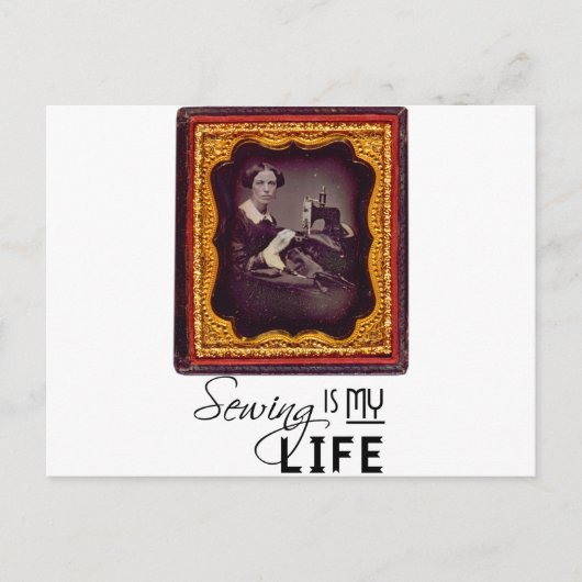 Carte Postale Coudre Est Ma Vie (Devant)