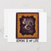Carte Postale Coudre Est Ma Vie (Devant / Derrière)