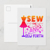 Carte Postale Coudre et coudre (Devant / Derrière)