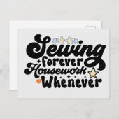 Carte Postale Coudre pour toujours (Devant / Derrière)