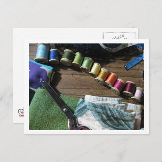 Carte Postale Coudre Un Arc En Ciel (Devant / Derrière)