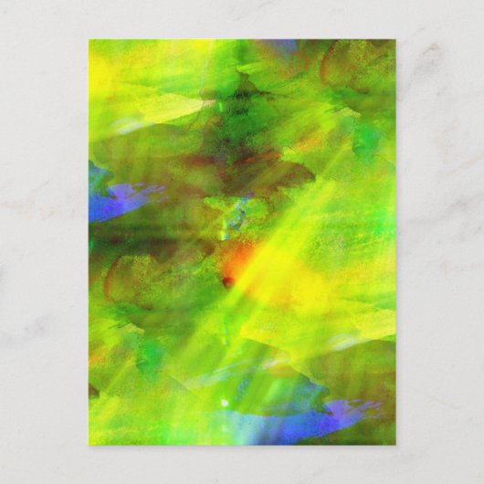 Carte Postale couleur abstrait transparent arrière - plan vert, (Devant)