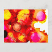 Carte Postale Couleur abstraite rouge et rose (Devant)