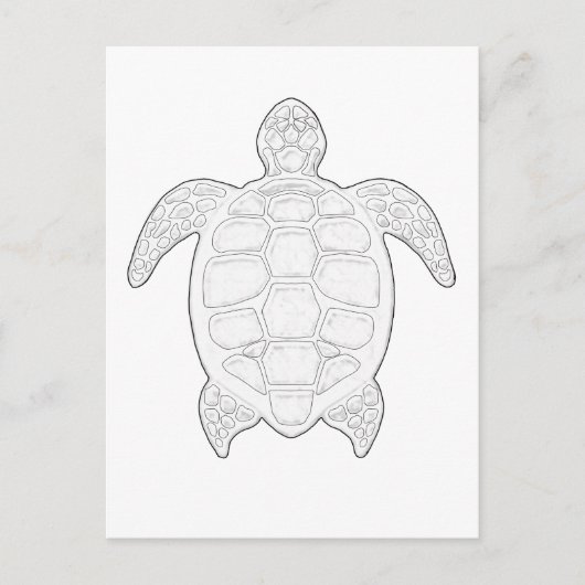Carte postale Couleur adulte de tortue de mer (Devant)
