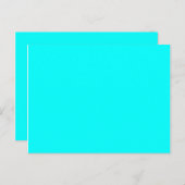 Carte Postale couleur aqua / cyan (Devant / Derrière)