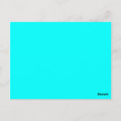 Carte Postale couleur aqua / cyan (Dos)