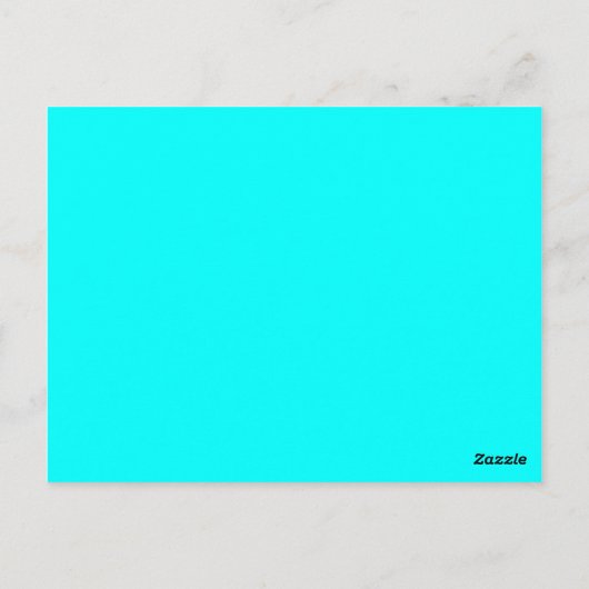 Carte Postale couleur aqua / cyan (Dos)
