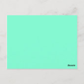 Carte Postale couleur aquamarine (Dos)