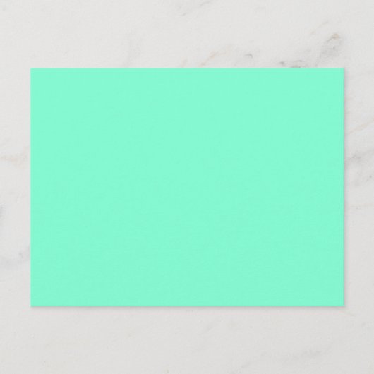 Carte Postale couleur aquamarine (Devant)