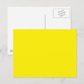 Carte Postale Couleur Arrière - plan - Jaune (Devant / Derrière)