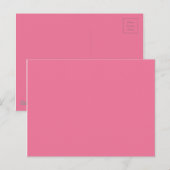 Carte Postale Couleur Arrière - plan rose (Devant / Derrière)