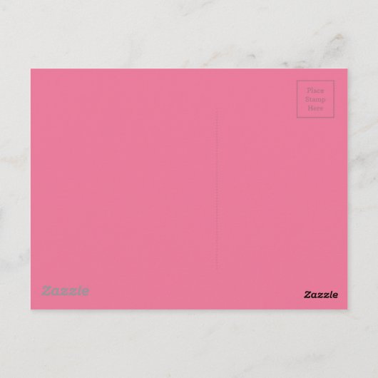 Carte Postale Couleur Arrière - plan rose (Dos)