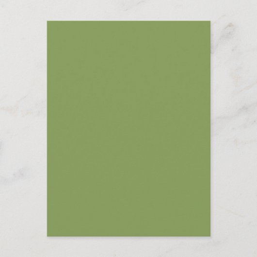 Carte Postale Couleur Arrière - plan vert Moss tendance Personna (Devant)