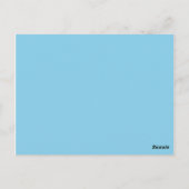 Carte Postale couleur bleu (Dos)