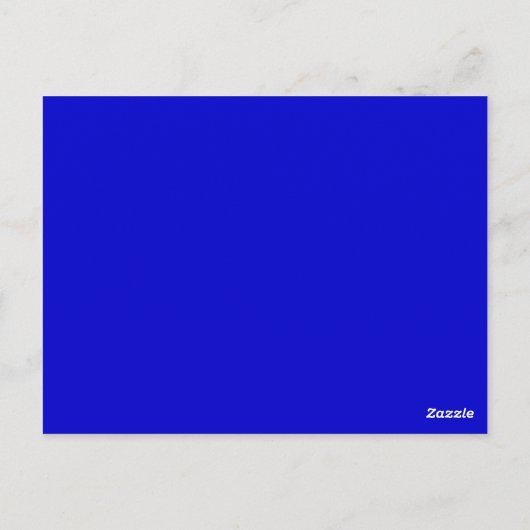 Carte Postale couleur bleu (Dos)
