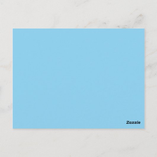 Carte Postale couleur bleu bébé (Dos)