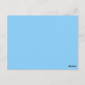 Carte Postale couleur bleu clair (Dos)