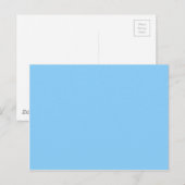 Carte Postale couleur bleu clair (Devant / Derrière)