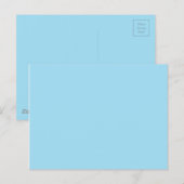 Carte Postale Couleur bleu clair 1 (Devant / Derrière)