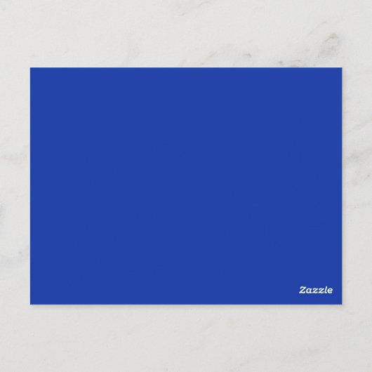 Carte Postale couleur bleu égyptien (Dos)