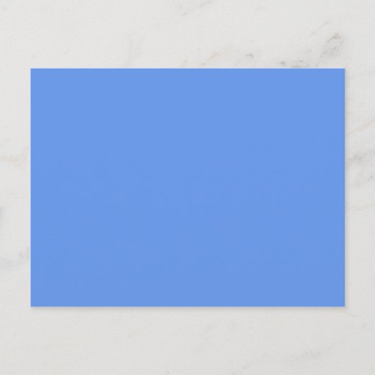 Carte Postale couleur bleu fleur (Devant)