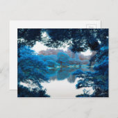 Carte Postale Couleur bleue affectée cool, nature unique, lac (Devant / Derrière)