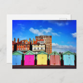 Carte Postale Couleur - Brighton Beach Huts (Devant / Derrière)