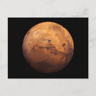 Carte Postale Couleur complète de l'espace de la planète Mars