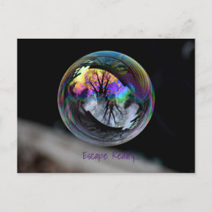 Carte Postale Couleur contre bulle noire/blanche