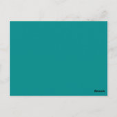 Carte Postale couleur cyan foncé (Dos)