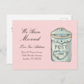 Carte Postale Couleur d'aquarelle de boîte aux lettres Nouvelle (Devant / Derrière)