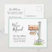 Carte Postale Couleur d'aquarelle de boîte aux lettres Nouvelle  (Devant / Derrière)