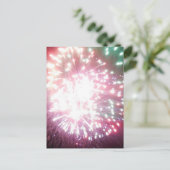 Carte postale couleur Dazzle feux d'artifice (Debout devant)