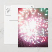 Carte postale couleur Dazzle feux d'artifice (Devant / Derrière)