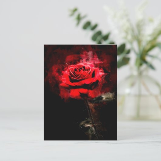 Carte Postale Couleur de fleur rouge - bb (Debout devant)