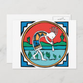 Carte Postale Couleur de Kokopelli (Devant / Derrière)