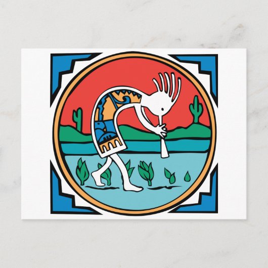 Carte Postale Couleur de Kokopelli (Devant)