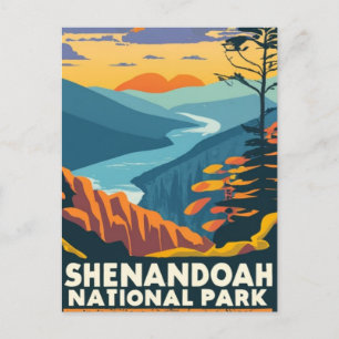 Carte Postale Couleur de l'eau du parc national de Shenandoah
