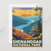 Carte Postale Couleur de l'eau du parc national de Shenandoah (Devant / Derrière)