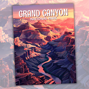 Carte Postale Couleur de soleil sur mesure Grand Canyon Panorama