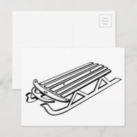 Carte postale Couleur de votre propre traîneau à n