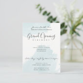 CARTE POSTALE COULEUR D'EAU BLEU AQUA BRUSHSTROKE CÉRÉMONIE D'OU (Debout devant)